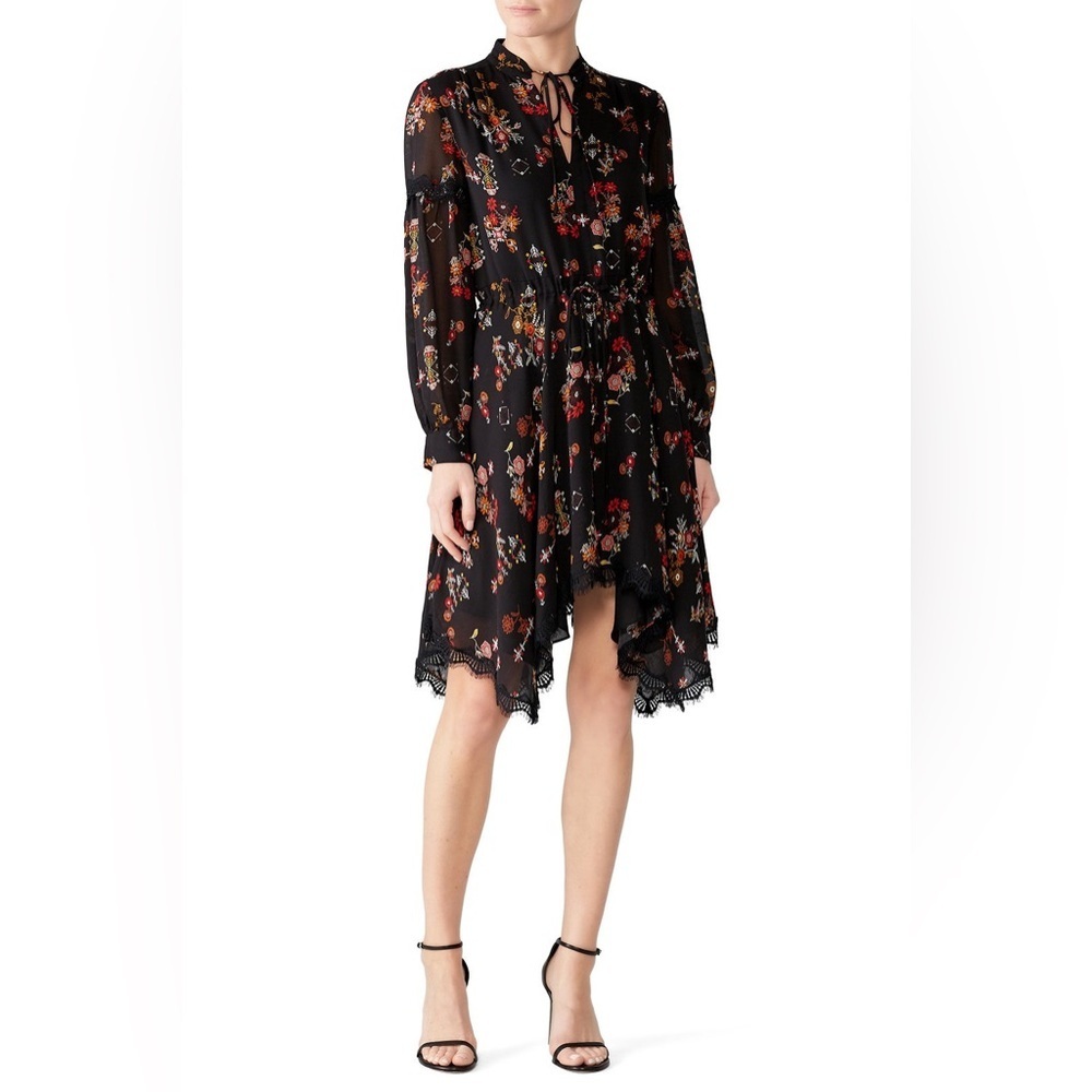 Derek Lam 10 Crosby Floral Handkerchief Dress